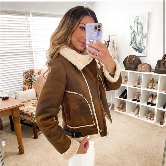 Faux shearling jacket - Picture 2 of 7